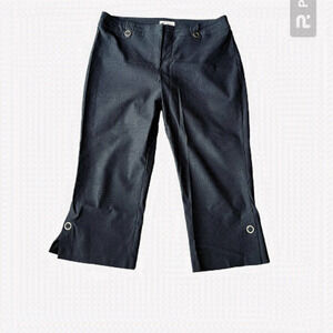 JESSICA Casual Summer Yoga Black Capri Pant. Size 12